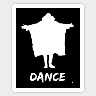 The dancing man , the rhythm of the music. Sticker